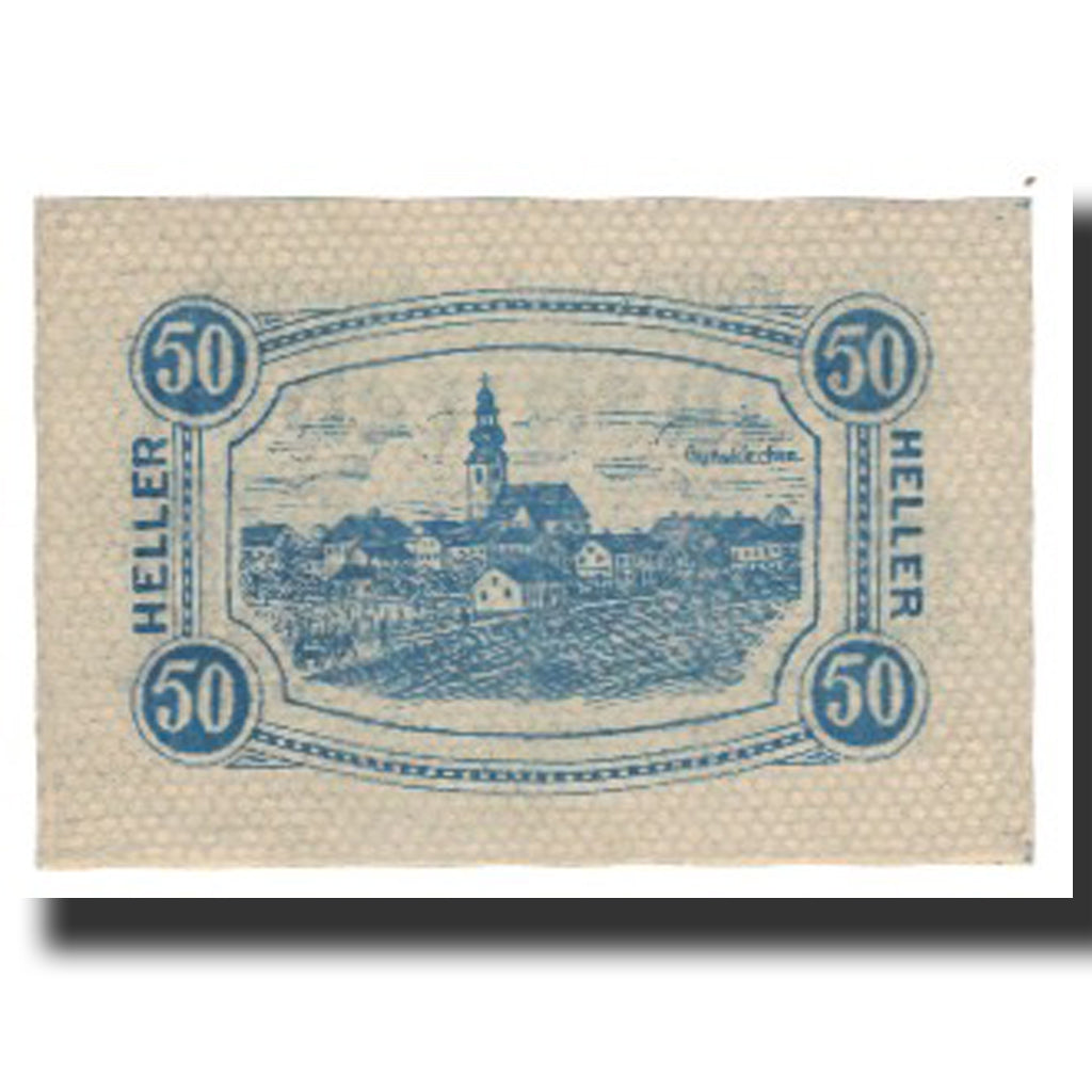 Banconote, Austria, Gunskirchen, 50 Heller, Eglise 5, 1921, 1921-06-01, SPL-