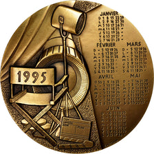 France, Medal, French Fifth Republic, Arts & Culture, 1995, MS(65-70), Bronze