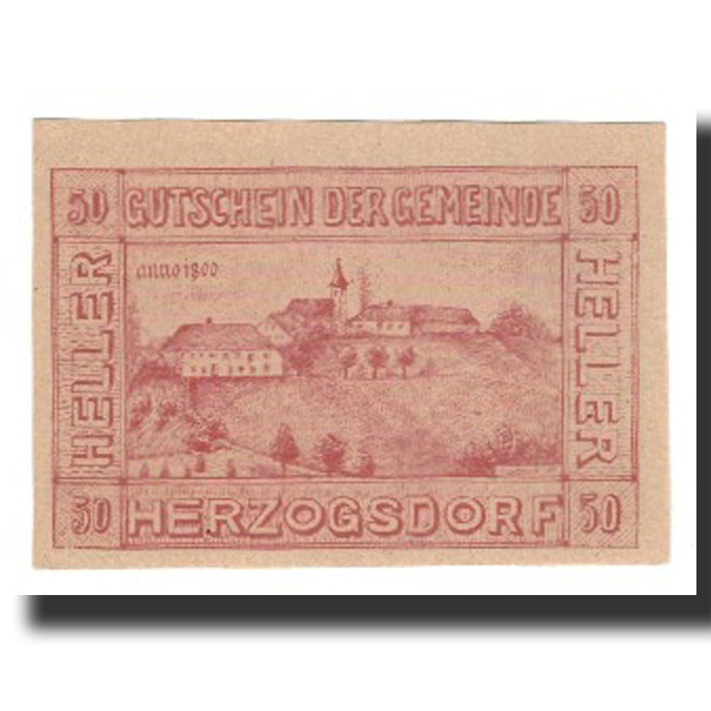 Banconote, Austria, Herzogsdorf, 50 Heller, texte 1, 1920, 1920-12-31, SPL-