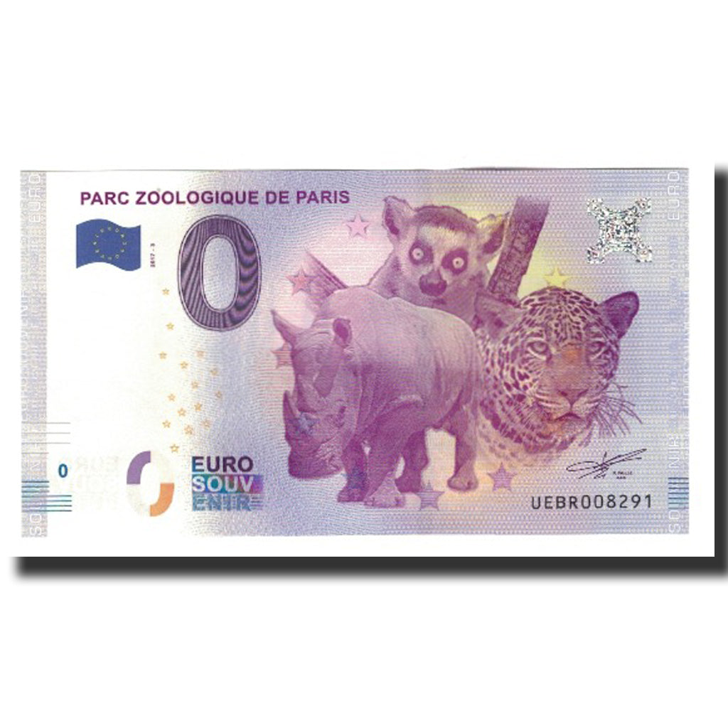 France, Billet Touristique - 0 Euro, 75/ Paris - Parc Zoologique de Paris, 2017