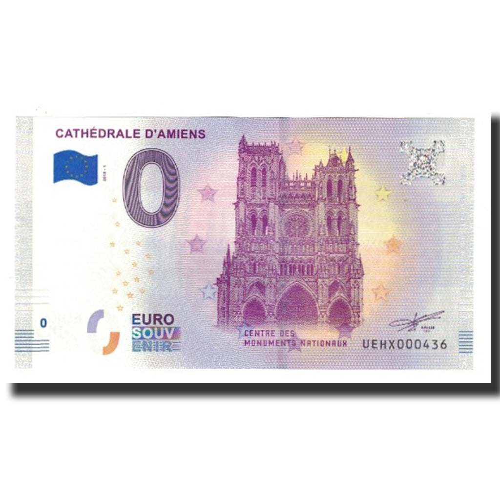Frankrijk, Tourist Banknote - 0 Euro, 80/ Amiens - La Cathédrale d'Amiens