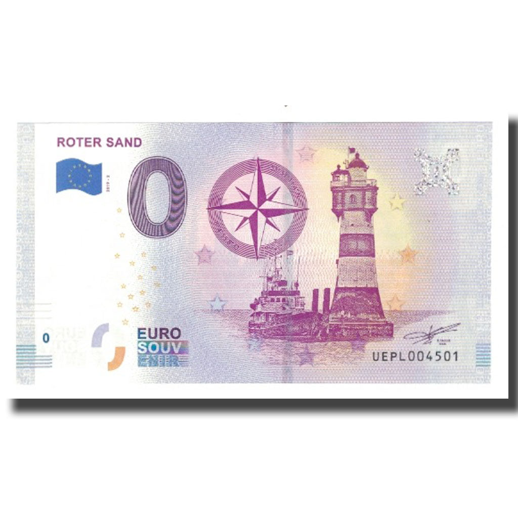 Duitsland, Tourist Banknote - 0 Euro, Germany - Weser - Phare de Roter Sand