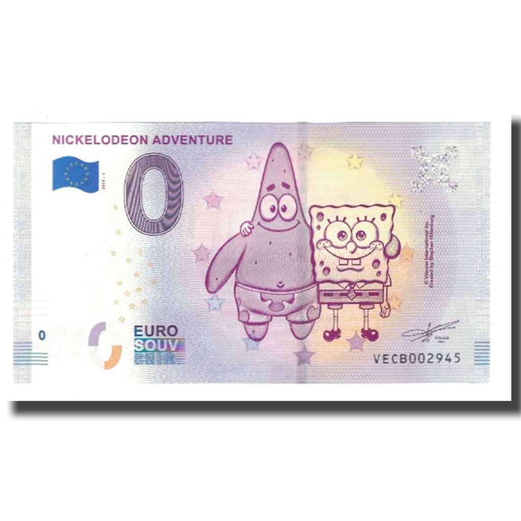 Spagna, Tourist Banknote - 0 Euro, Spain - Murcia - Nickelodeon Adventure, 2019
