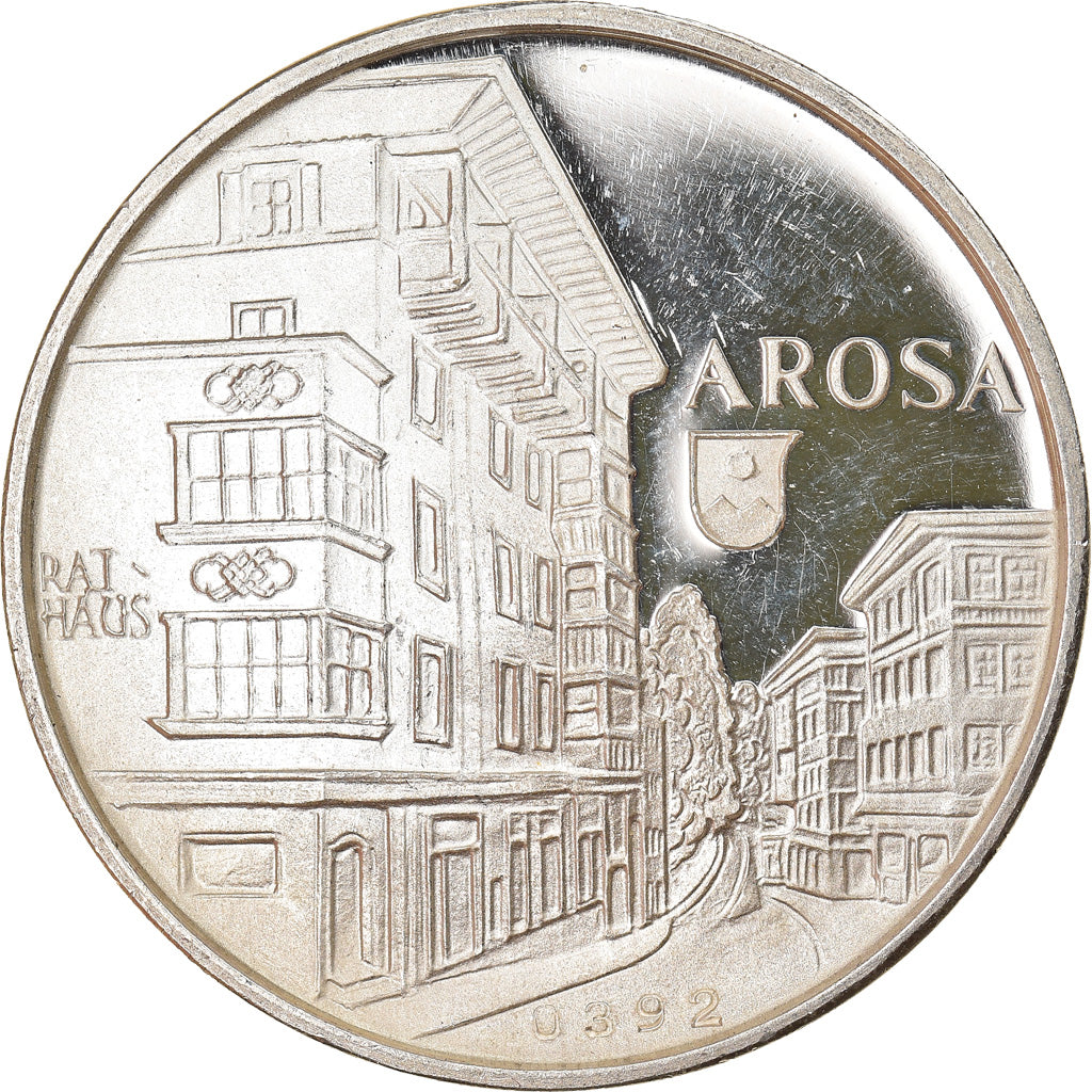 Suiza, medalla, Graubünden-Grischuna, Arosa, EBC+, Plata