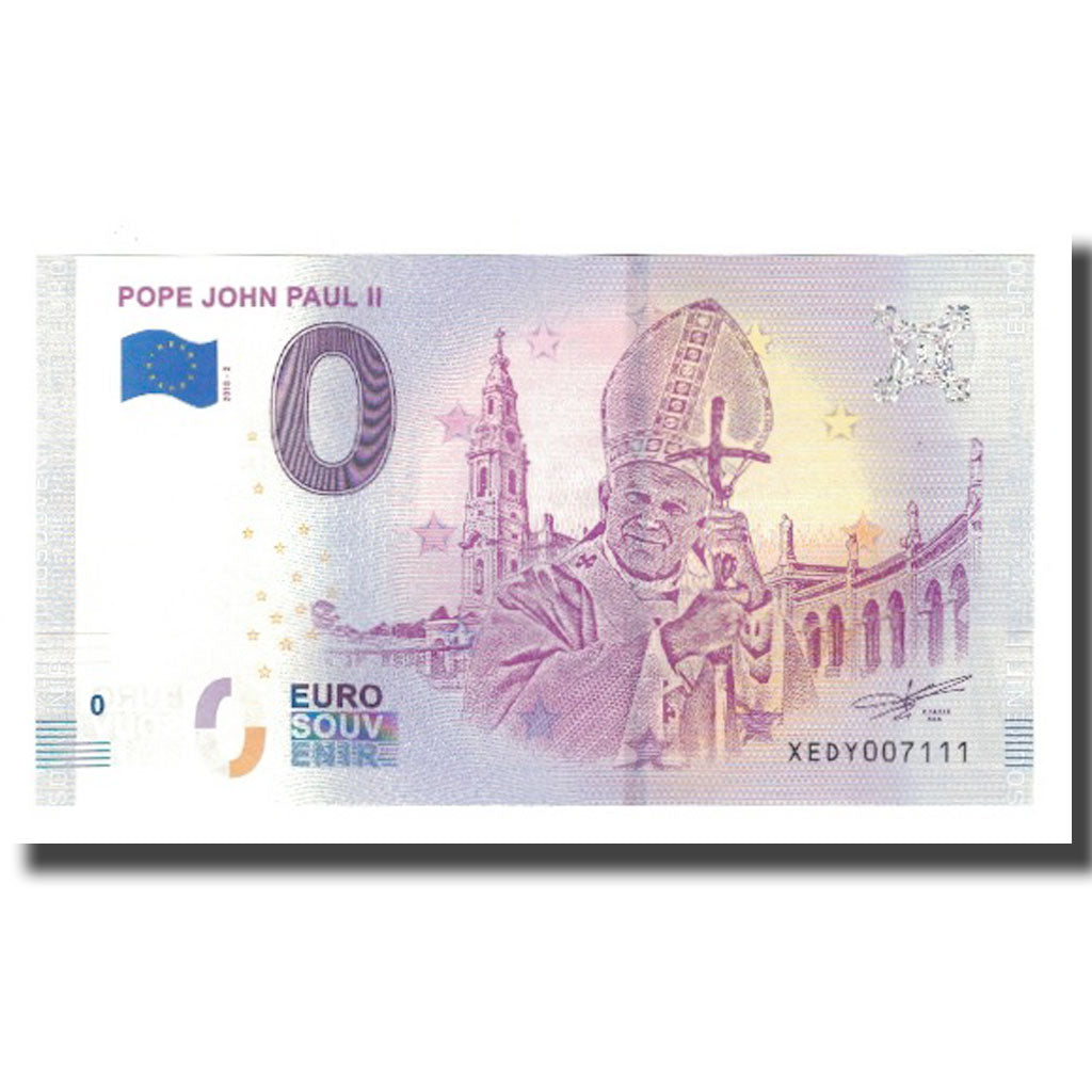 Vaticano, Tourist Banknote - 0 Euro, Vatican - Le Pape Jean-Paul II, 2018, UNC