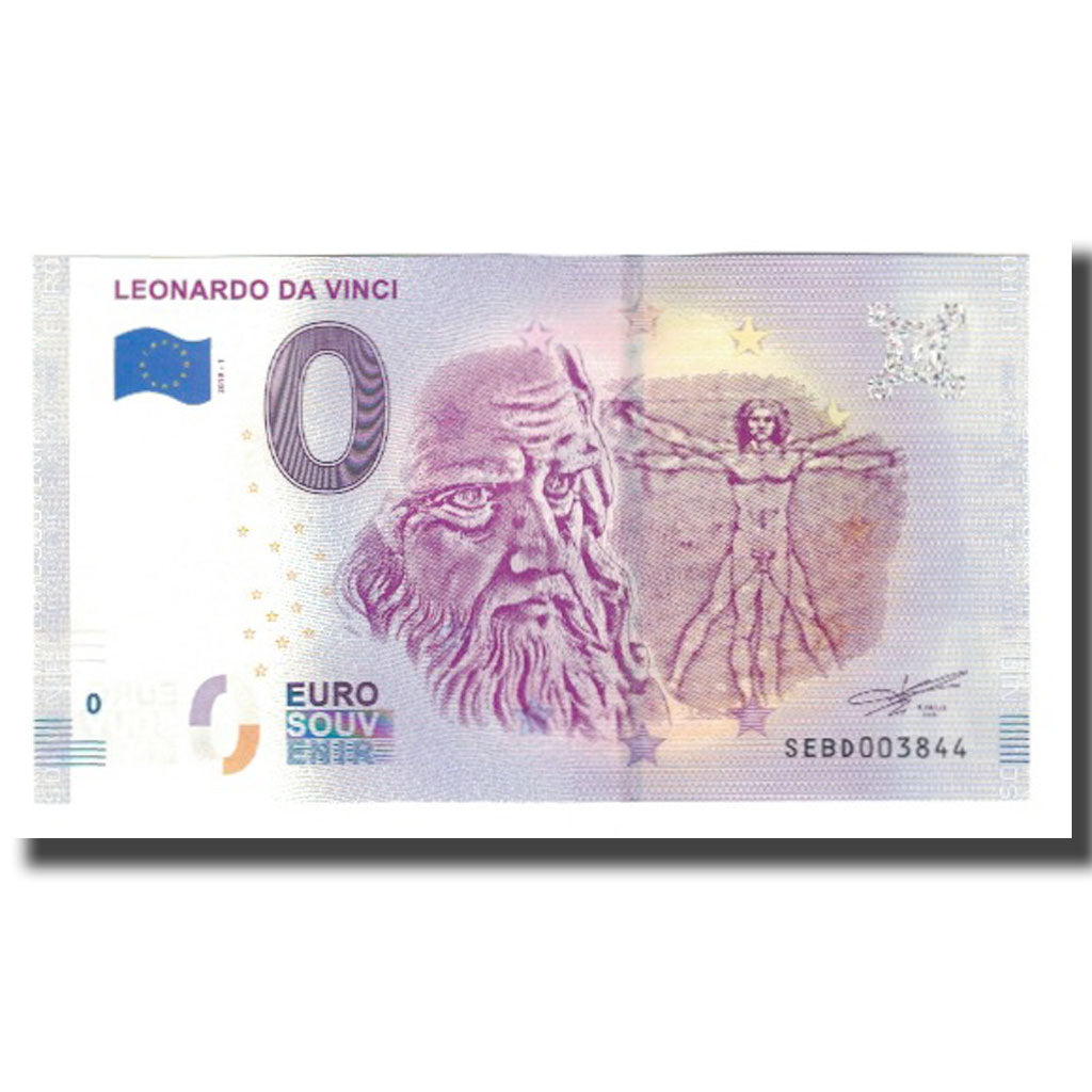 Italië, Tourist Banknote - 0 Euro, Italy - Vinci - Leonardo Da Vinci - L'Homme