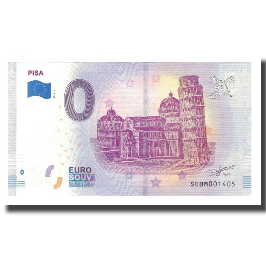 Italie, Billet Touristique - 0 Euro, Italy - Pisa - La Tour de Pise - La Place