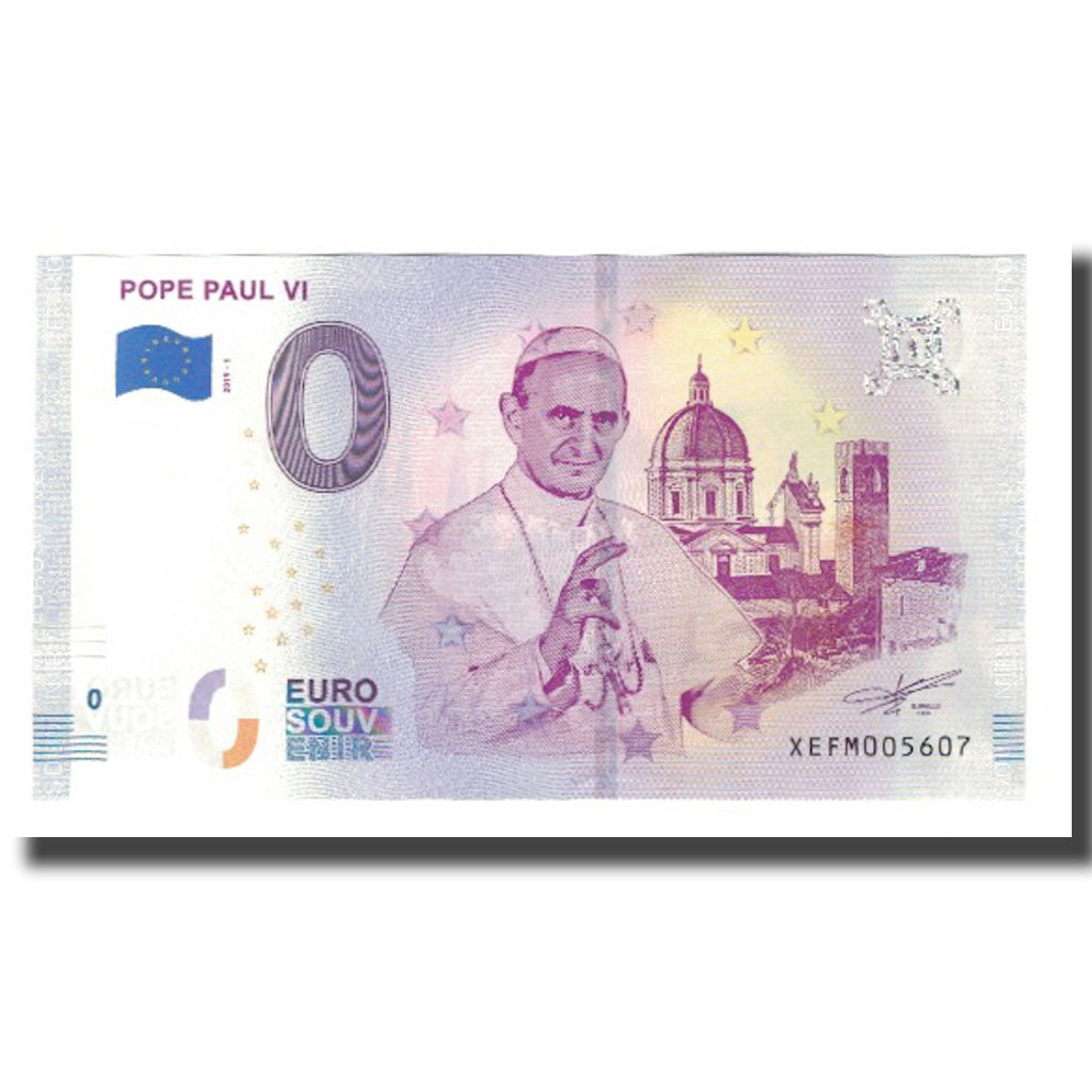 Watykan, Tourist Banknote - 0 Euro, Vatican - La basilique Saint-Pierre - Le