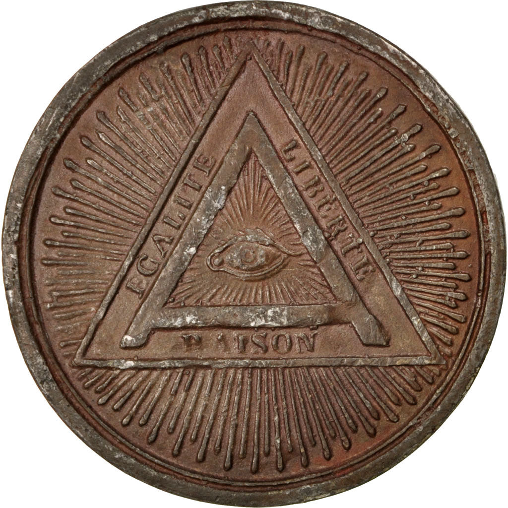 FRANCE, Religions & beliefs, National Convention, Medal, EF(40-45), Tin, 48,...