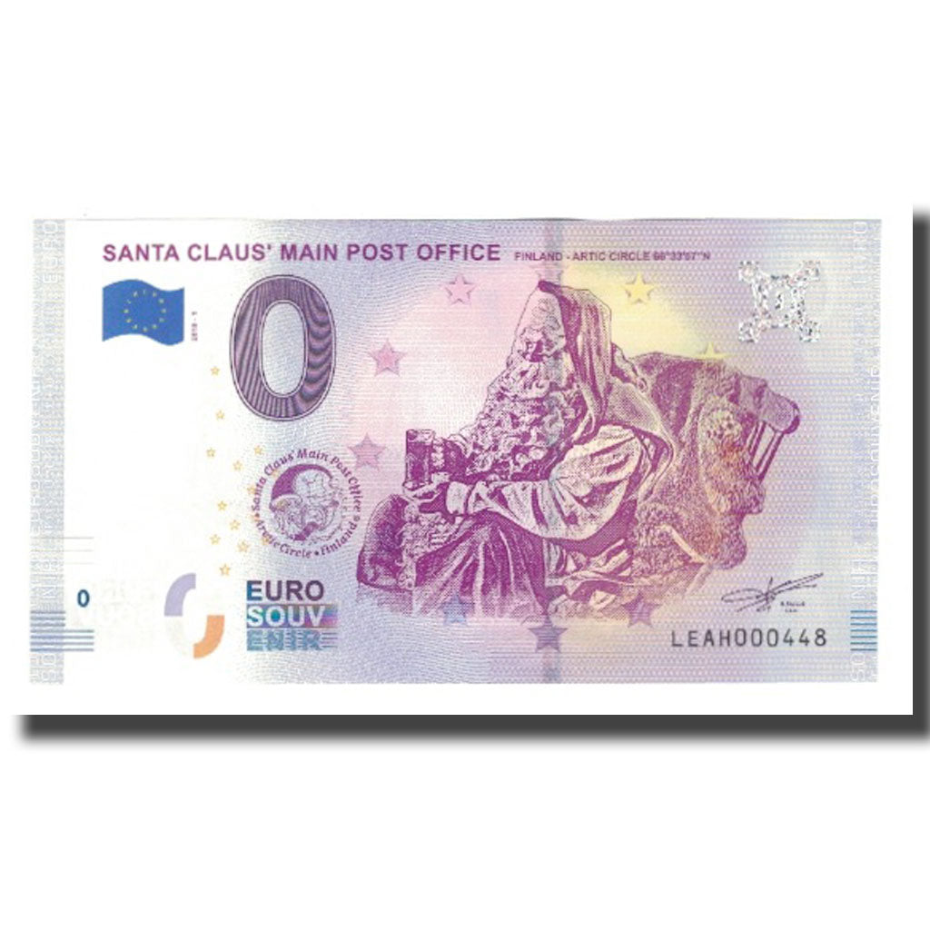 Finlandia, Tourist Banknote - 0 Euro, Finland - Rovaniemi - Santa Claus' Main