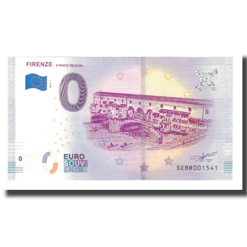 Italia, Tourist Banknote - 0 Euro, Italy - Firenze - Le Pont Vecchio de