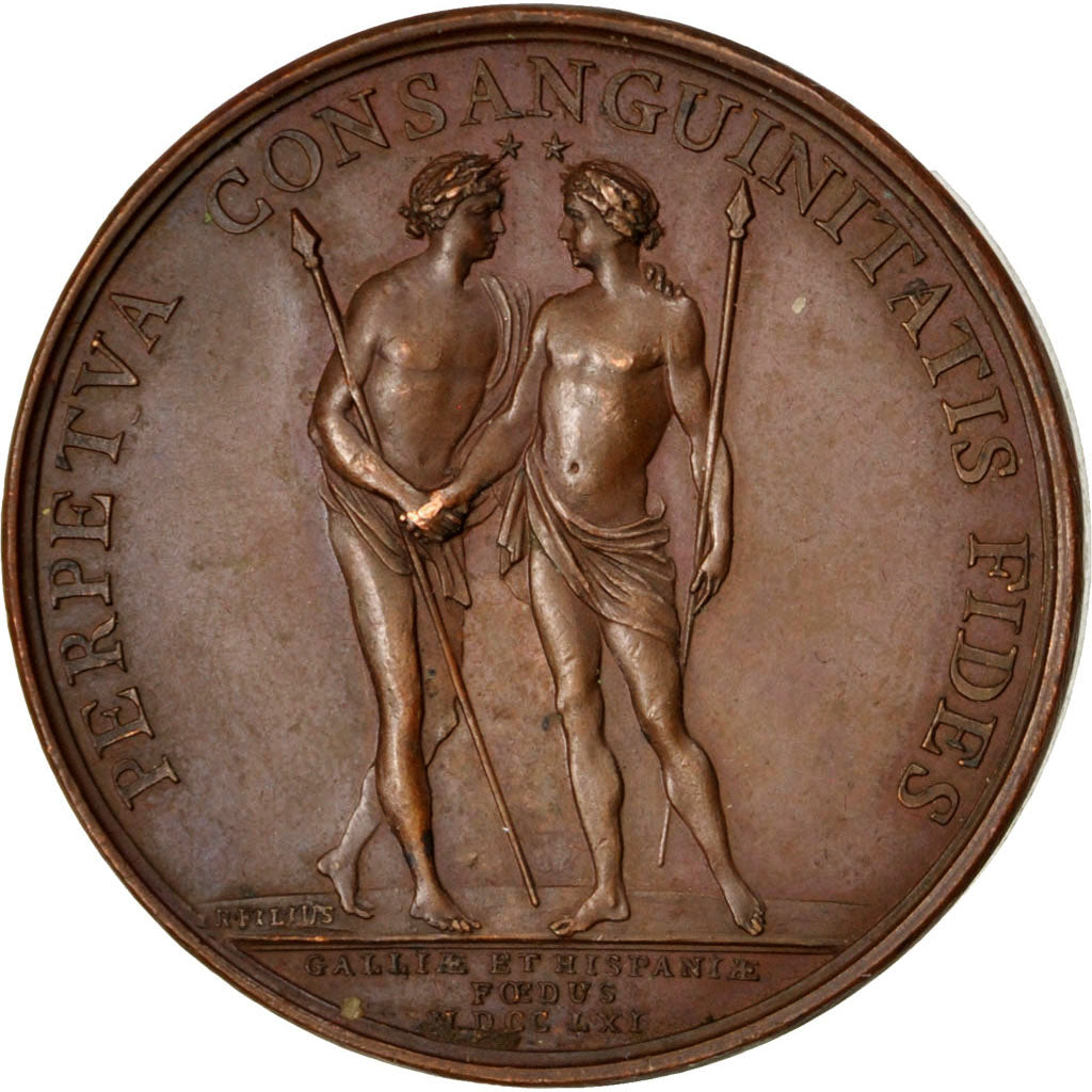 France, Médaille, Pacte de Famille entre la France et l'Espagne, Louis XV