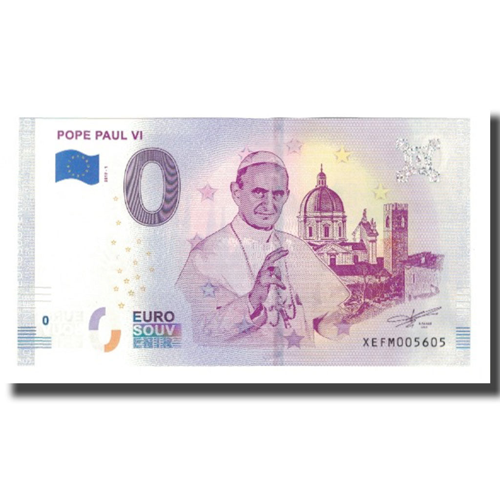 Vatikan, Tourist Banknote - 0 Euro, Vatican - Italy - Le Pape Paul VI, 2019, UNC