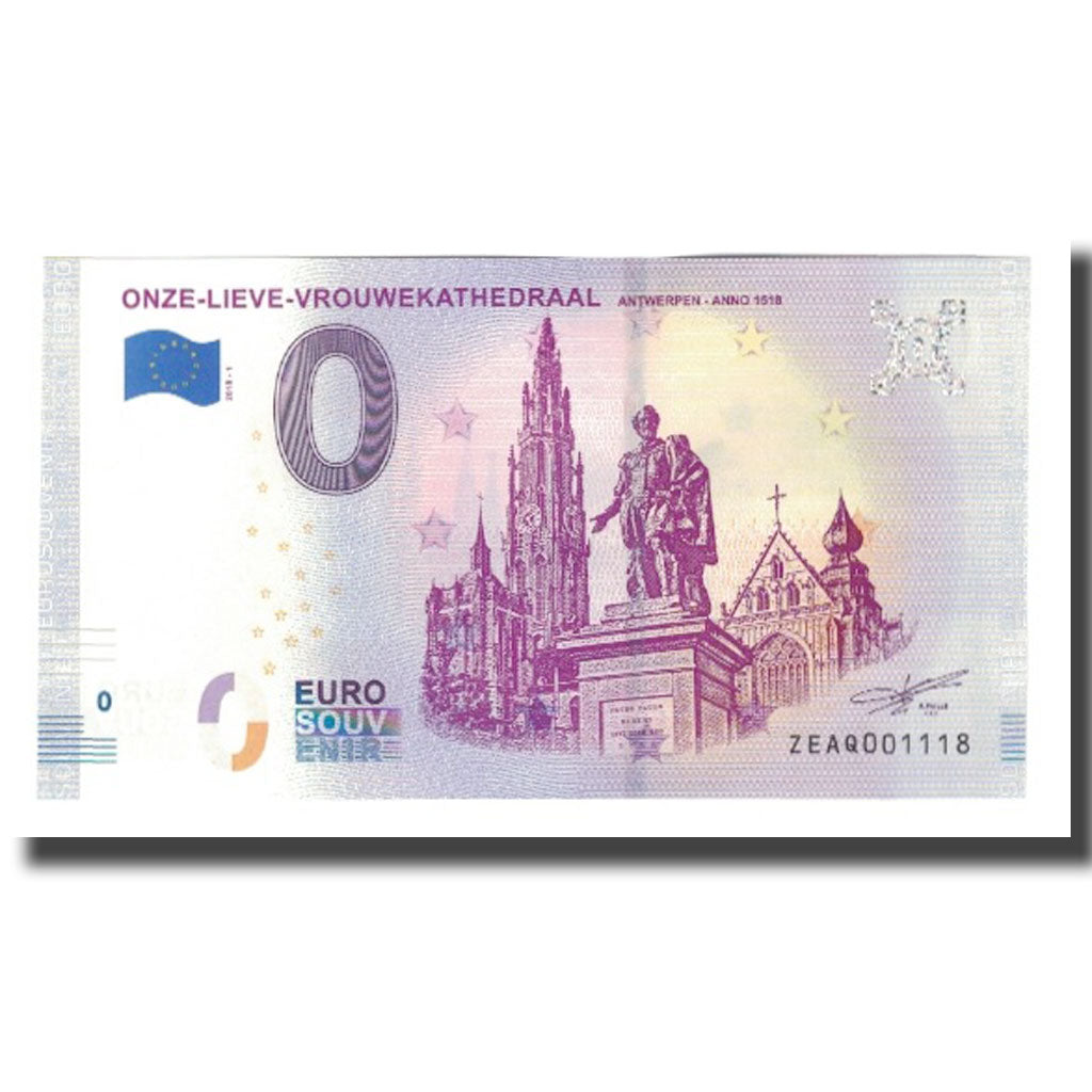 Belgio, Tourist Banknote - 0 Euro, Belgium - Antwerp - Onze Lieve