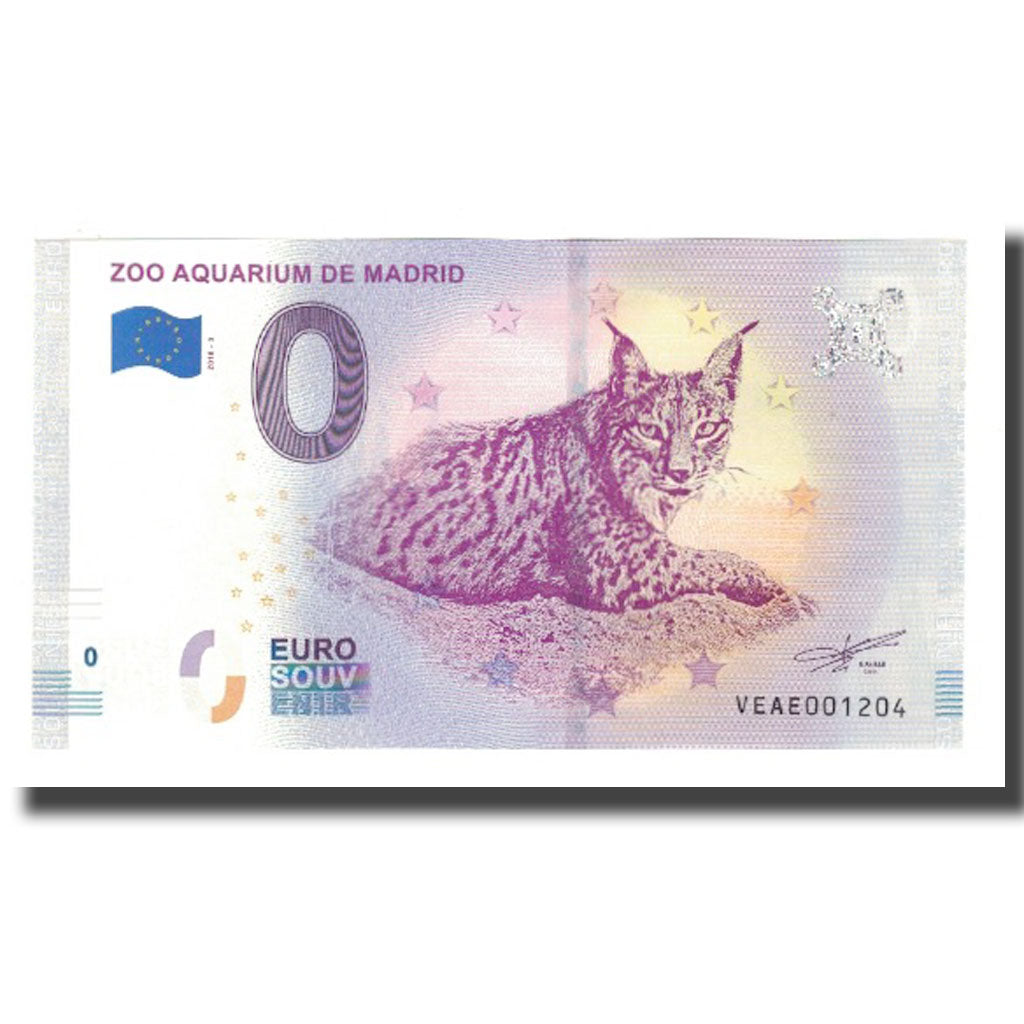 Spagna, Tourist Banknote - 0 Euro, Spain - Madrid - Le Zoo Aquarium de Madrid -