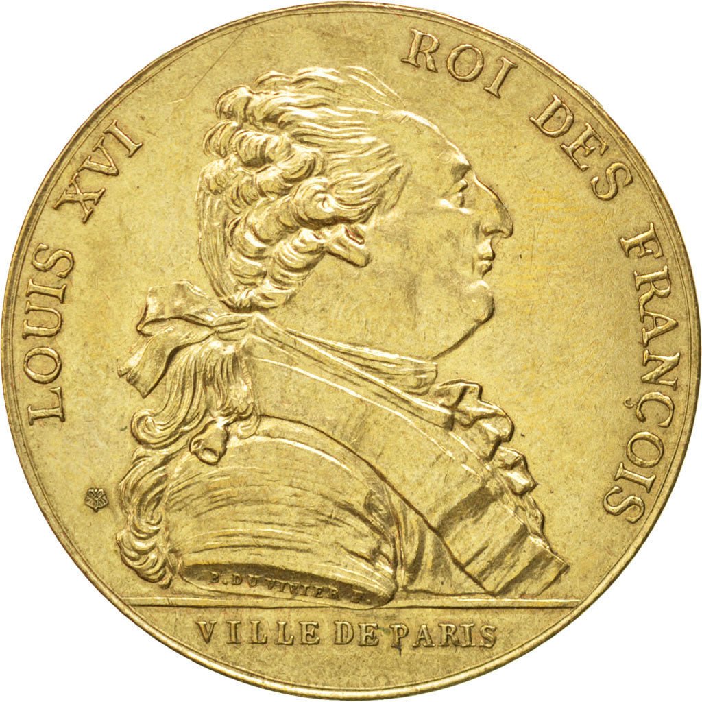FRANCE, History, Louis XVI, Medal, AU(55-58), Copper, 35, 17.00