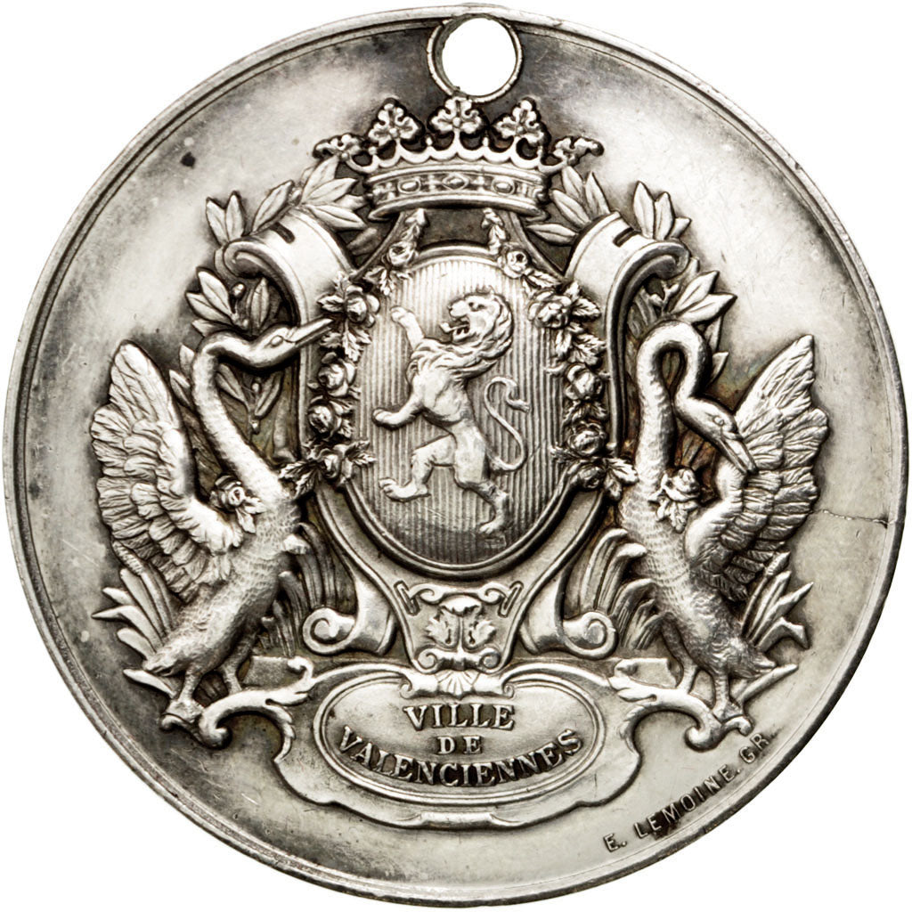 Francia, Medal, French Third Republic, Politics, Society, War, BB+, Argento