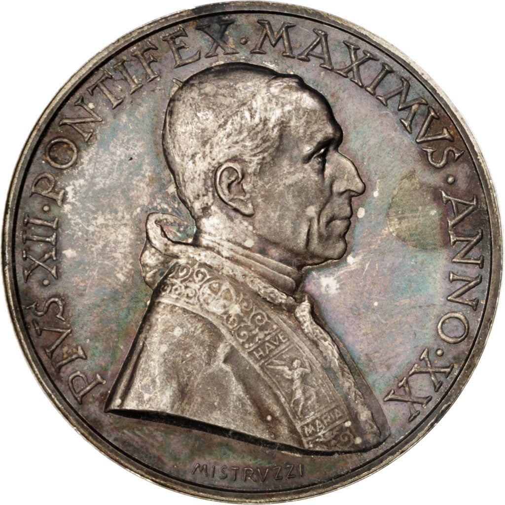 Vatican, Religions & beliefs, Medal, AU(50-53), Silver, 44, 37.40