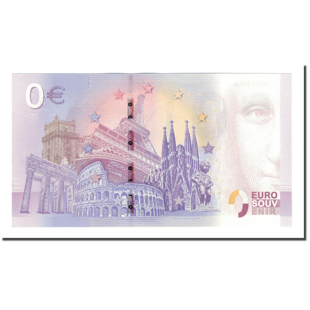 Irlanda, Tourist Banknote - 0 Euro, Ireland - Dublin - Ireland Map - Harpe