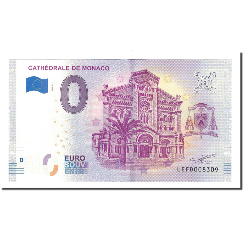 France, Tourist Banknote - 0 Euro, 98/ Monaco - Cathédrale