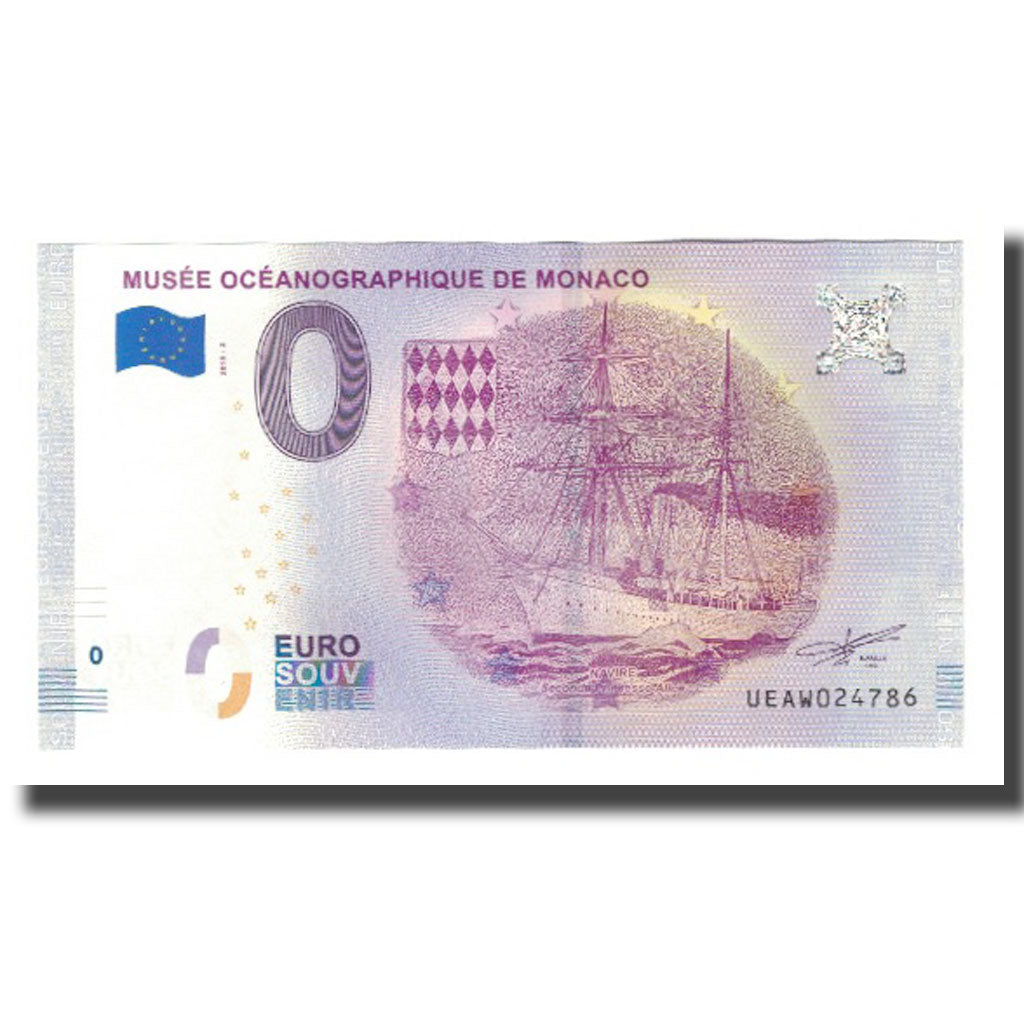 Monaco, Tourist Banknote - 0 Euro, 98/ Monaco - Musée Océanographique de
