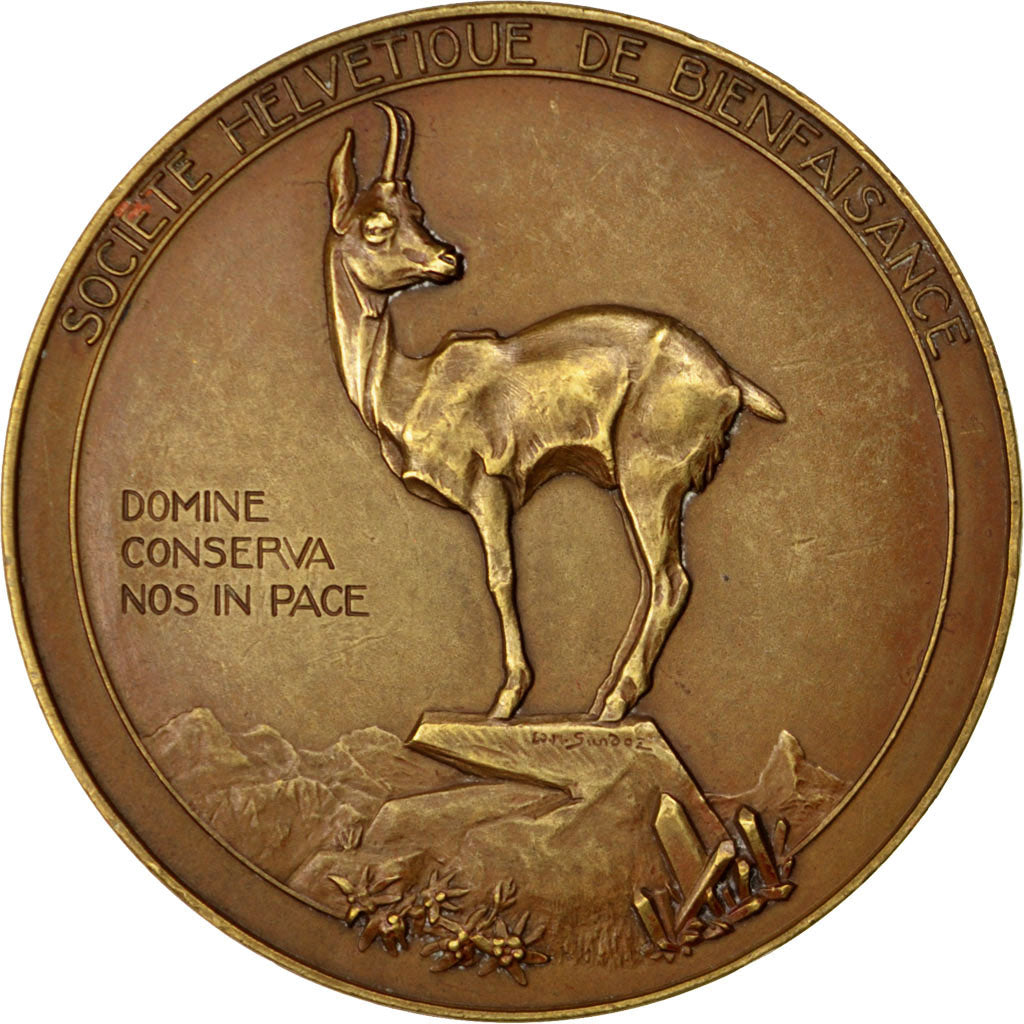 Switzerland, Medal, Politics, Society, War, AU(50-53), Copper