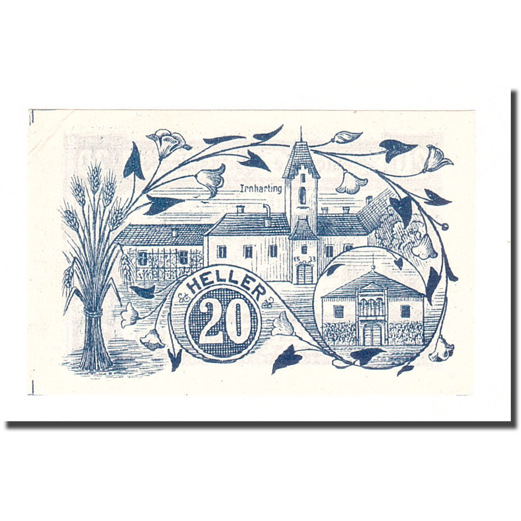 Biljet, Oostenrijk, Gunskirchen, 20 Heller, Batiment, 1921, 1921-12-31, SUP