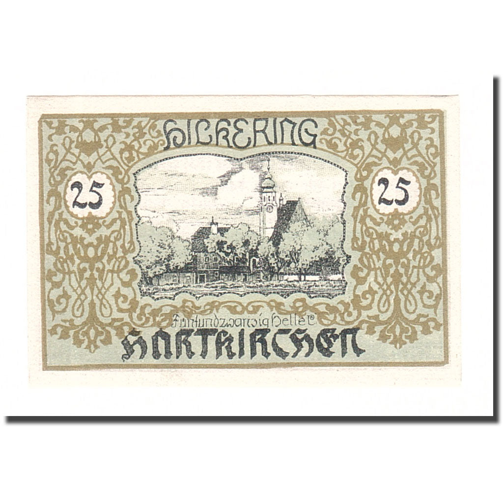 Billete, Austria, Hartkirchen, 25 Heller, Texte, EBC, Mehl:FS 353II