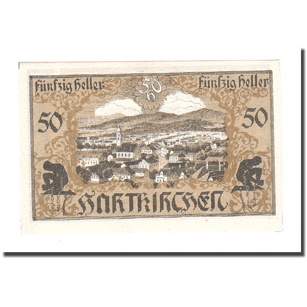 Biljet, Oostenrijk, Hartkirchen, 50 Heller, texte 1, SUP, Mehl:FS 353II