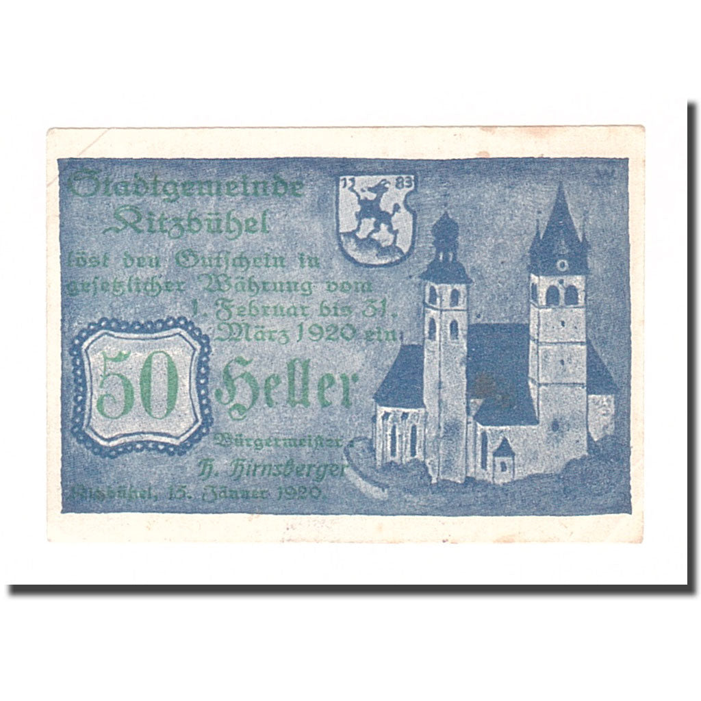 Banknote, Austria, Kitzbühel, 50 Heller, N.D, 1920, 1920-03-31, EF(40-45)