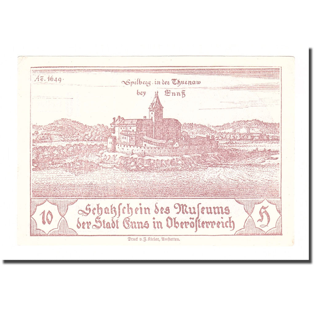 Billet, Autriche, Enns O.Ö. Prv. Schatzscheine Des Museums Der Stadt Enns, 10