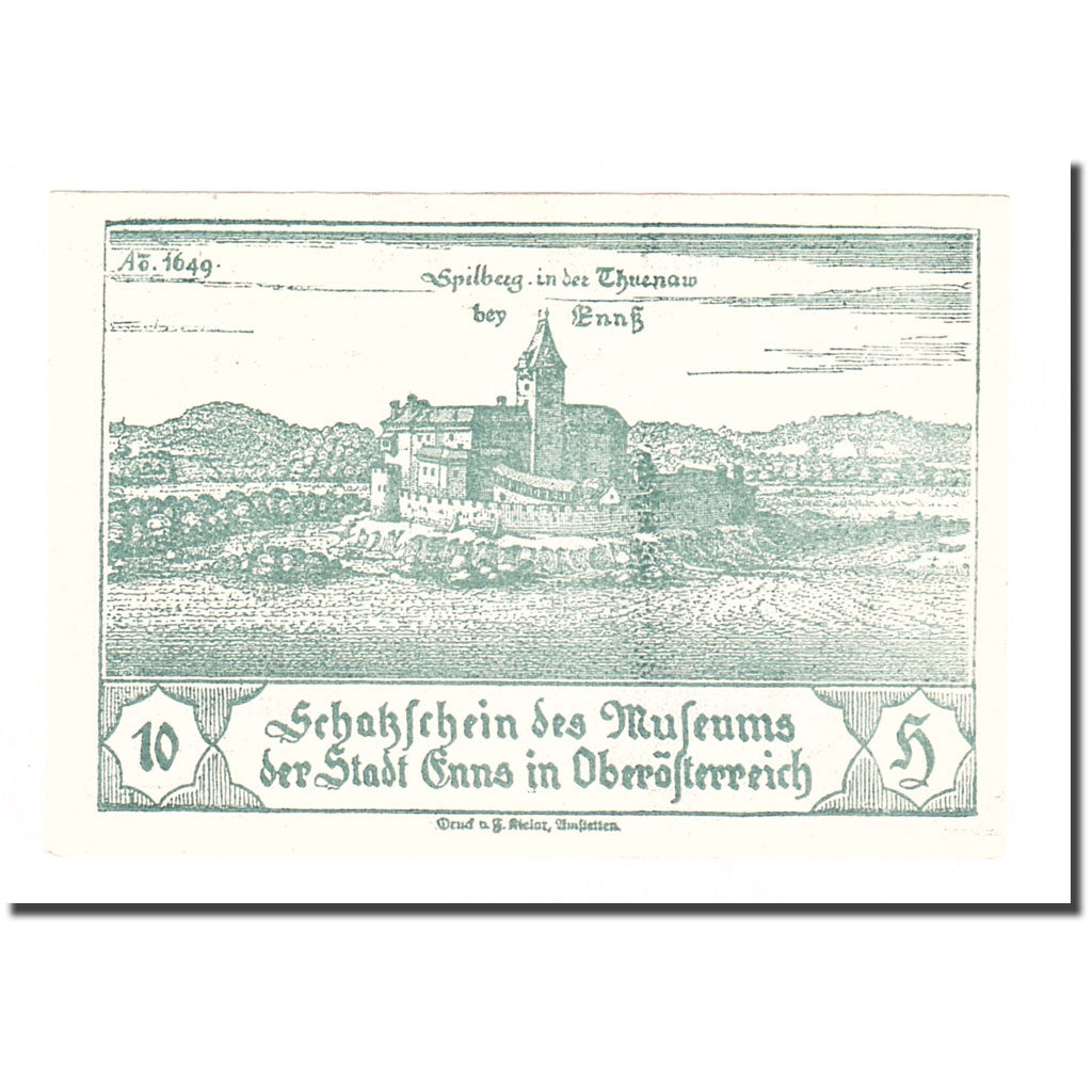 Biljet, Oostenrijk, Enns O.Ö. Prv. Schatzscheine Des Museums Der Stadt Enns, 10