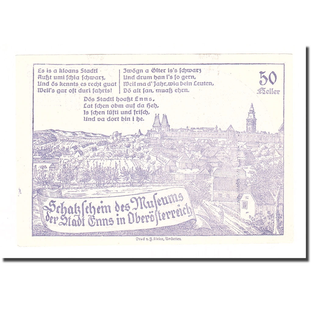Banknote, Austria, Enns O.Ö. Prv. Schatzscheine Des Museums Der Stadt Enns, 50