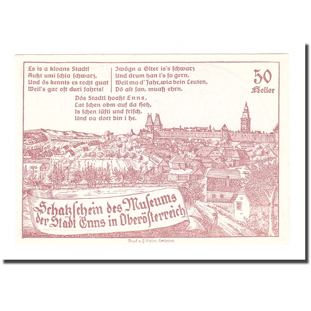 Billete, Austria, Enns O.Ö. Prv. Schatzscheine Des Museums Der Stadt Enns, 50