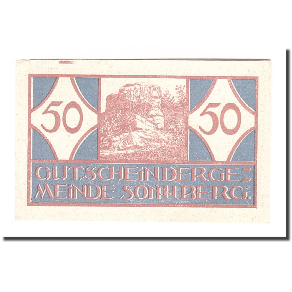 Banknote, Austria, Sonnberg O.Ö. Gemeinde, 50 Heller, Texte 2, 1920