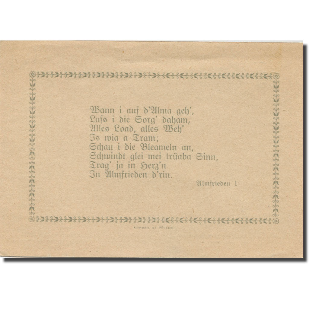 Banknote, Austria, Mitterbach, 25 Heller, Texte, 1920, 1920-12-31, AU(55-58)