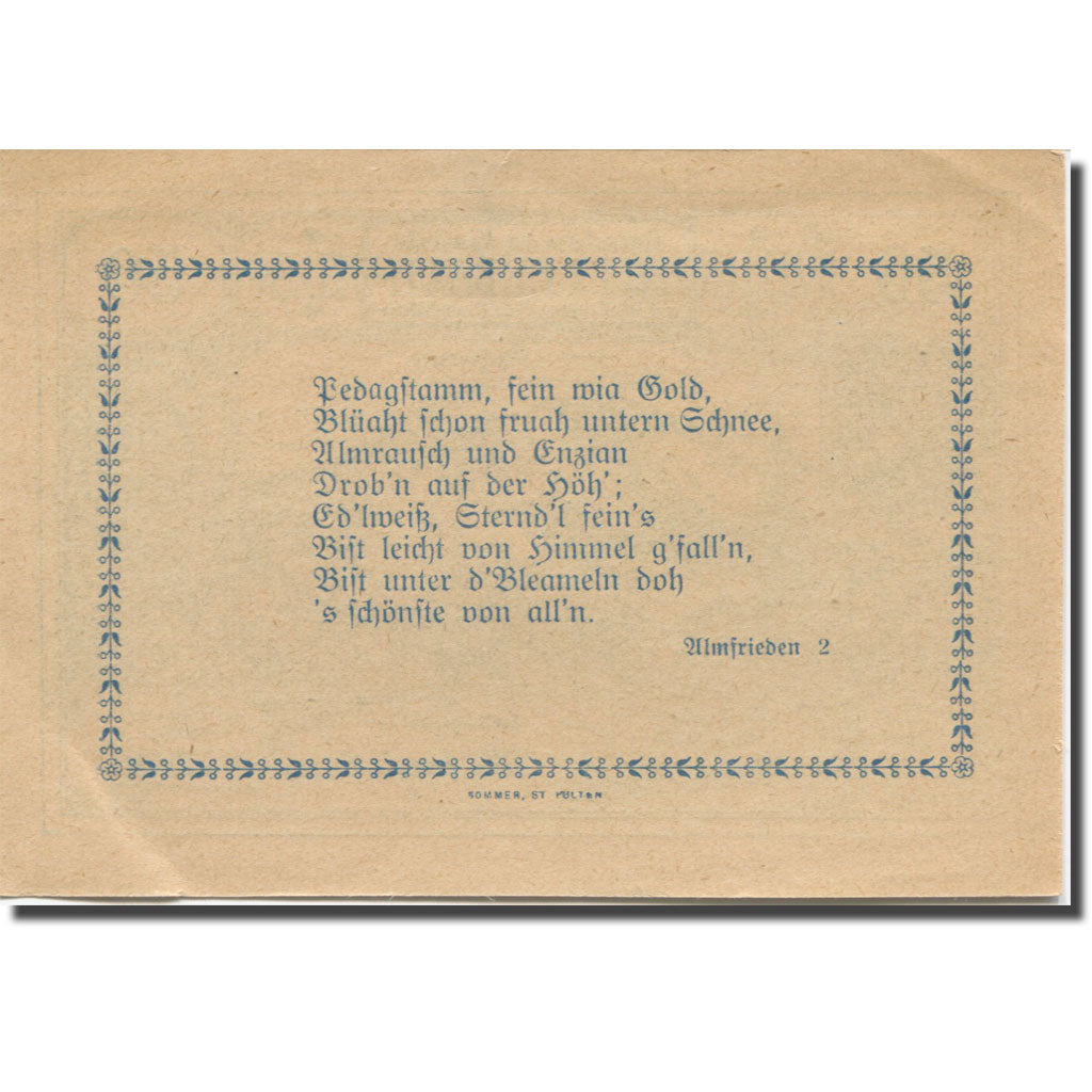 Banknote, Austria, Mitterbach, 50 Heller, texte 1, 1920, 1920-12-31, AU(55-58)