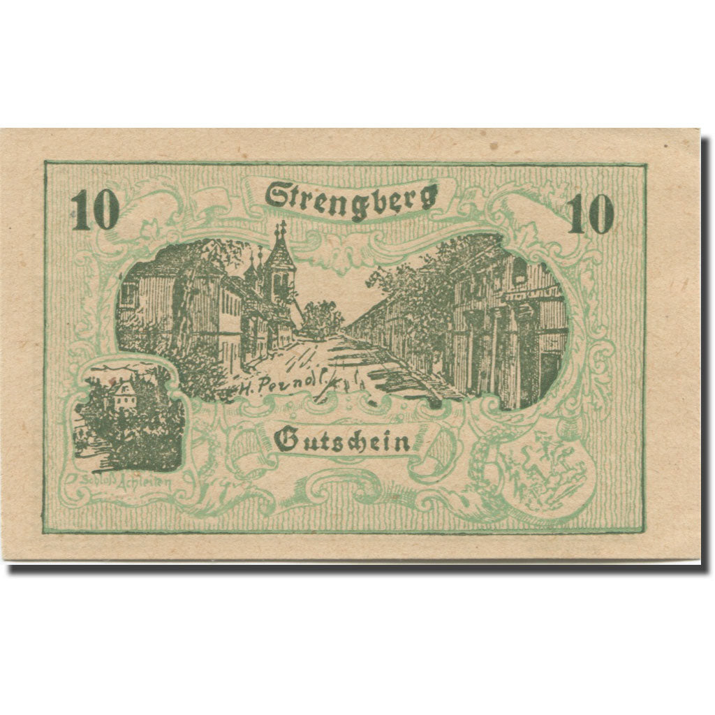 Banknote, Austria, Strengberg N.Ö. Gemeinde, 10 Heller, personnage, 1920