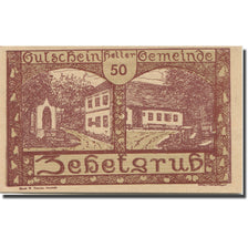 Biljet, Oostenrijk, Zehetgrub N.Ö. Gemeinde, 50 Heller, Texte 2, 1920
