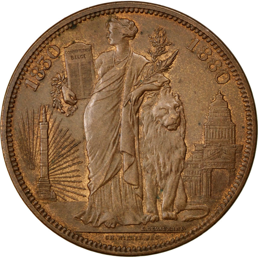 Belgium, 5 Francs, AU(50-53), Bronze, 37, 25.20