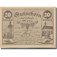 Banknote, Austria, Retz N.Ö. Stadtgemeinde, 20 Heller, texte 1, 1920
