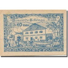 Banconote, Austria, Schönau im Mühlkreis O.Ö. Gemeinde, 10 Heller, Texte