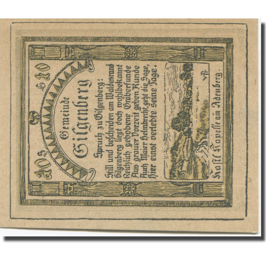 Banknote, Austria, Gilgenberg O.Ö. Gemeinde, 10 Heller, paysage, AU(55-58)