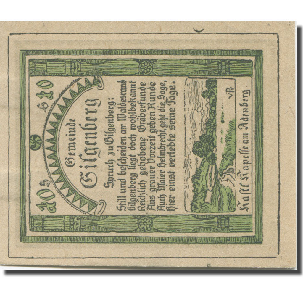 Banknote, Austria, Gilgenberg O.Ö. Gemeinde, 10 Heller, paysage 1, AU(55-58)
