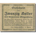Banknote, Austria, Gilgenberg O.Ö. Gemeinde, 20 Heller, arbre, AU(55-58)