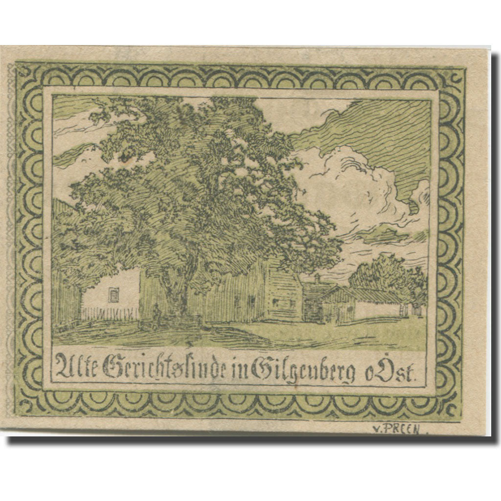 Banknote, Austria, Gilgenberg O.Ö. Gemeinde, 20 Heller, arbre, AU(55-58)