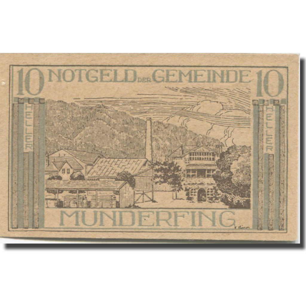 Banknote, Austria, Munderfing O.Ö. Gemeinde, 10 Heller, valeur faciale