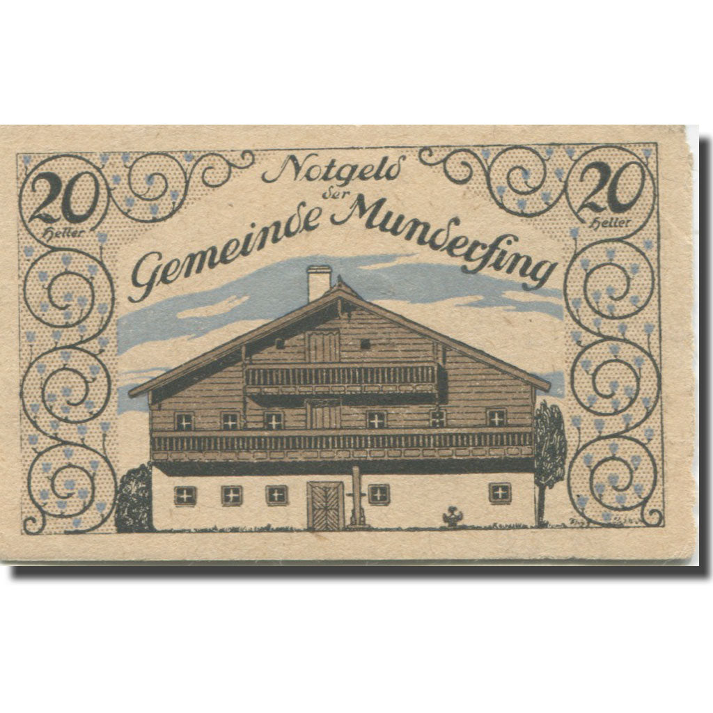 Banknote, Austria, Munderfing O.Ö. Gemeinde, 20 Heller, valeur faciale 1