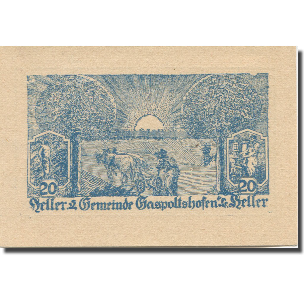 Banknote, Austria, Gaspoltshofen O.Ö. Gemeinde, 20 Heller, texte 1, 1920