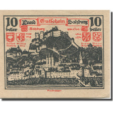 Banknote, Austria, Salzburg Sbg. Land, 10 Heller, Blason, 1920, AU(55-58)